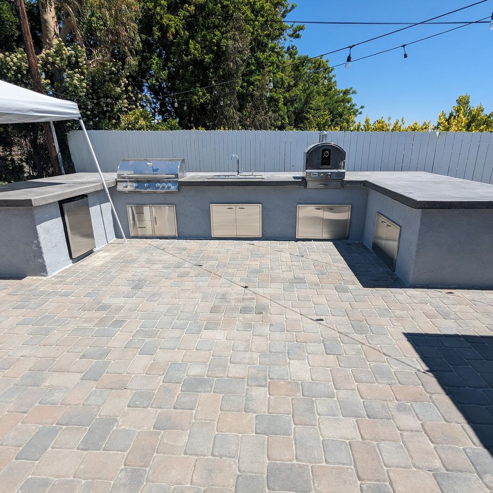 Finished paver patio