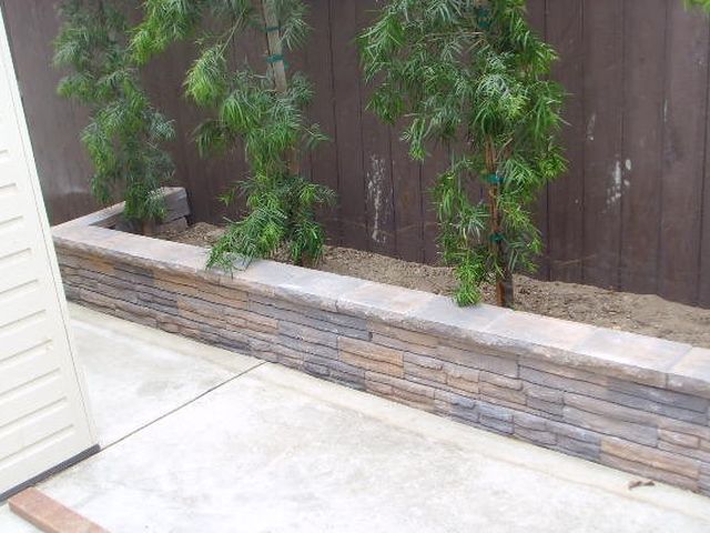 Block planter wall